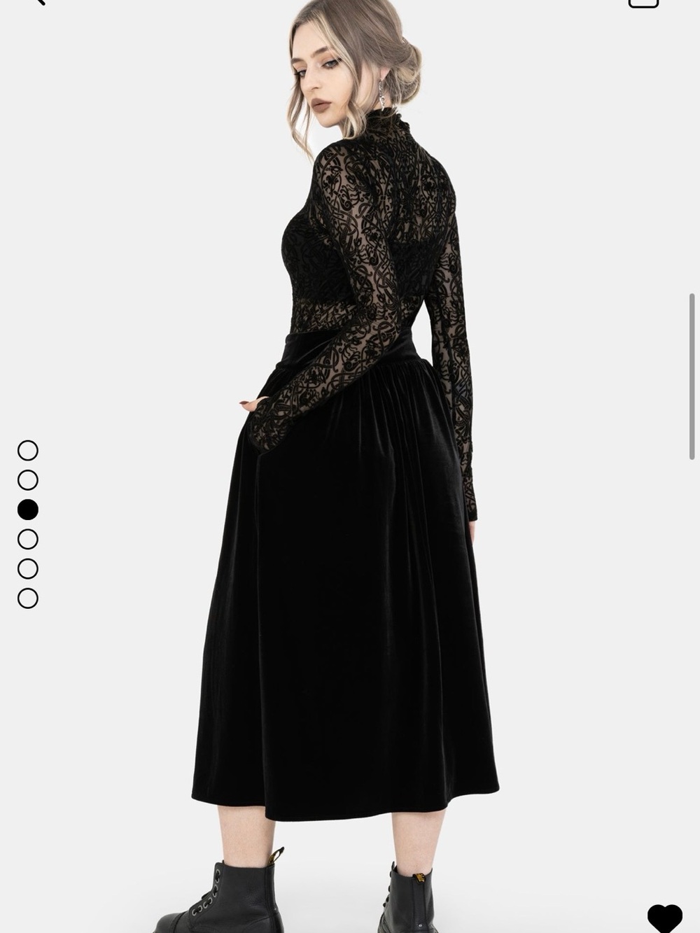 Disturbia Nova Velour Frog Closure Midi Skirt New With Tags Size 14 - Picture 4 of 7
